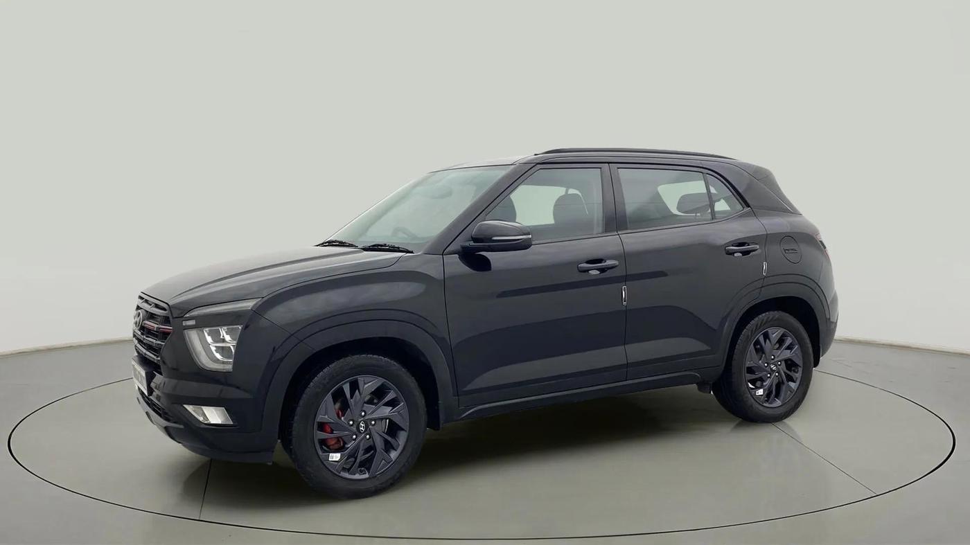 2022 Hyundai Creta SX (O) IVT KNIGHT 1.5 PETROL, Petrol, Automatic, 40,754 km, Left Front Diagonal
