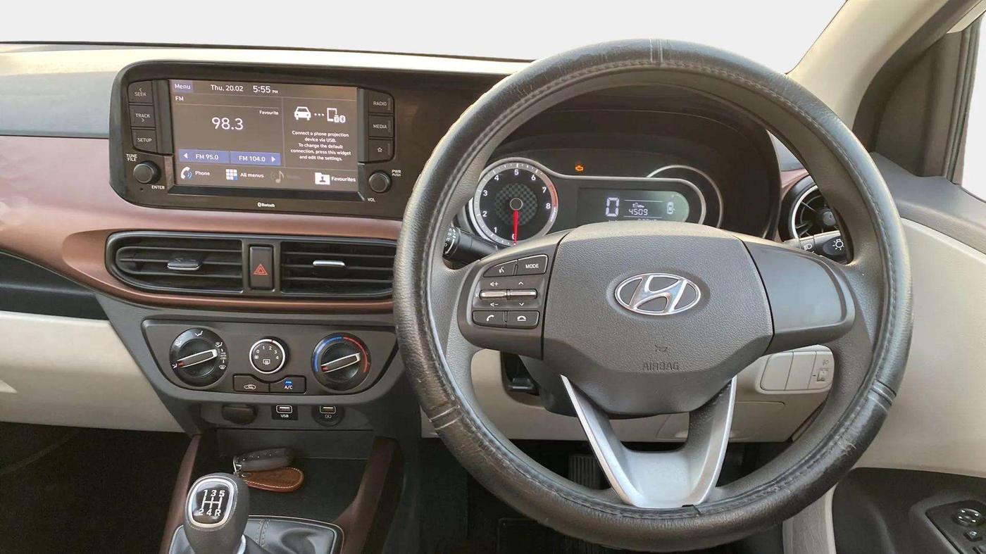 2021 Hyundai AURA SX 1.2, Petrol, Manual, 52,269 km, Steering Wheel Close Up