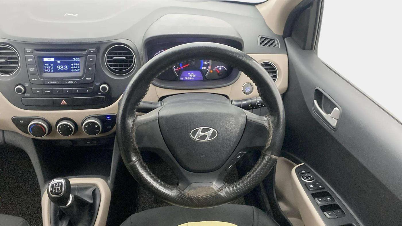 2014 Hyundai Grand i10 SPORTZ 1.2 KAPPA VTVT, Petrol, Manual, 76,658 km, Steering Wheel Close Up