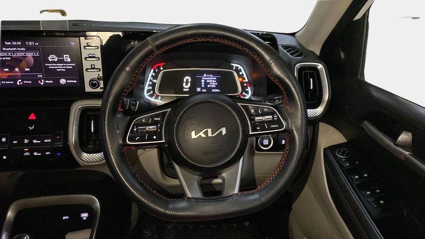 2021 KIA SONET HTX 1.0 IMT, Petrol, Manual, 37,320 km, Steering Wheel Close Up