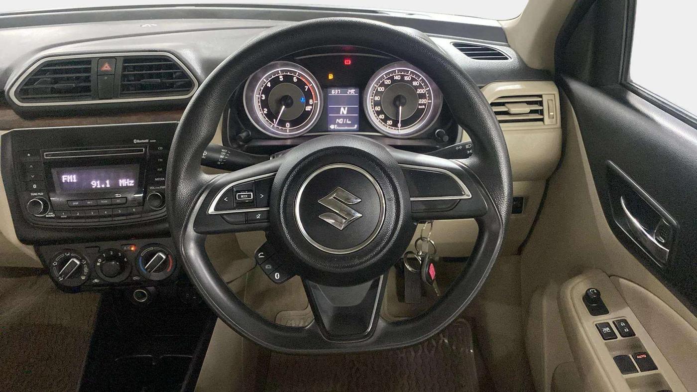 2019 Maruti Dzire VXI AMT, Petrol, Automatic, 14,134 km, Steering Wheel Close Up