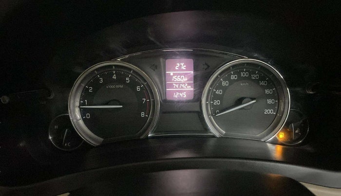 2015 Maruti Ciaz ZXI, Petrol, Manual, 74,154 km, Odometer Image