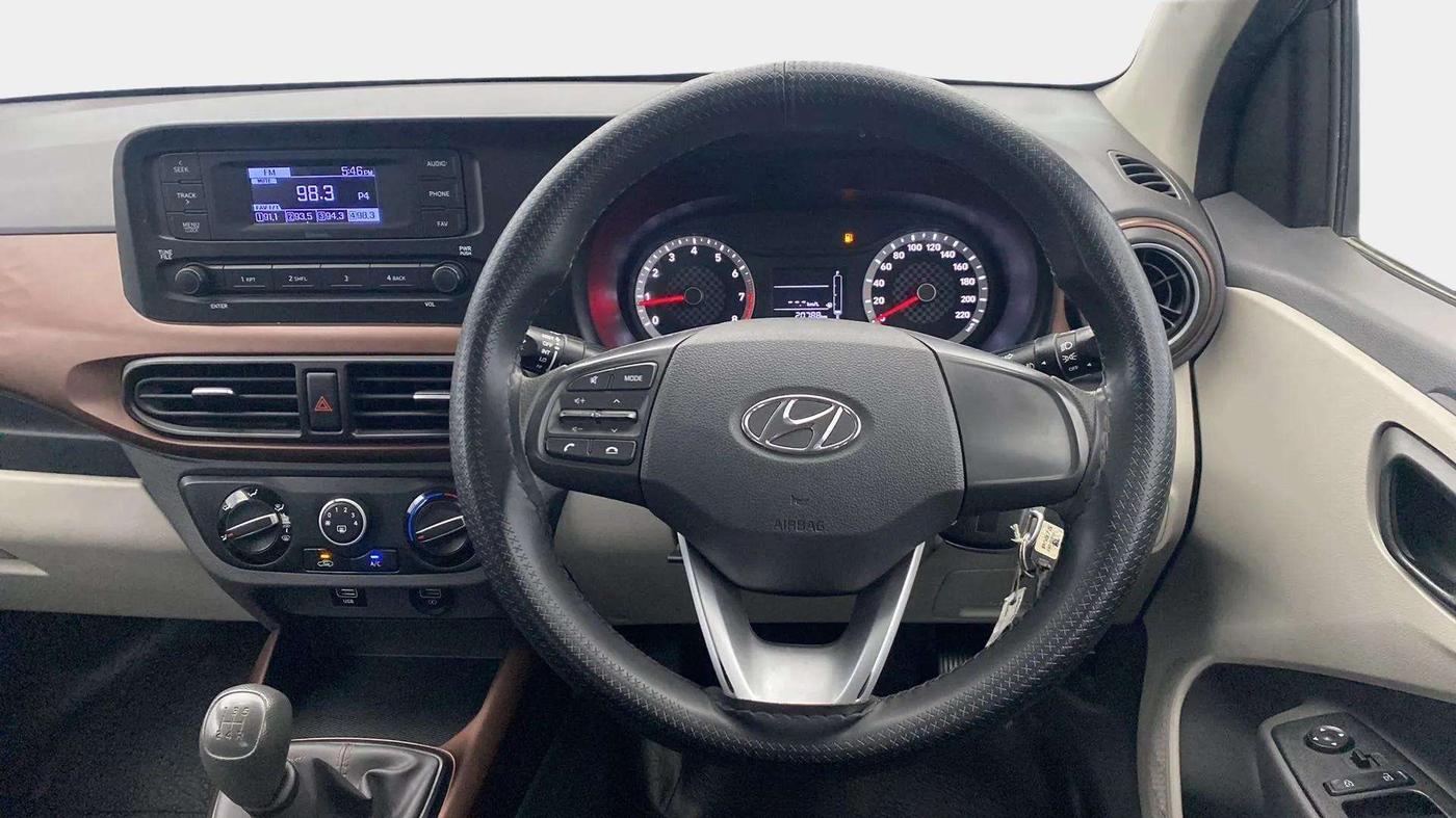 2020 Hyundai AURA S 1.2, Petrol, Manual, 20,807 km, Steering Wheel Close Up