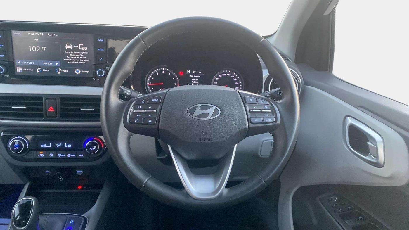 2023 Hyundai GRAND I10 NIOS ASTA AMT 1.2 KAPPA VTVT, Petrol, Automatic, 18,717 km, Steering Wheel Close Up