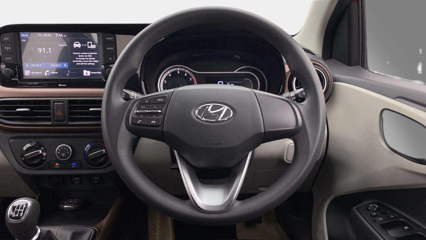 2020 Hyundai AURA SX 1.2, Petrol, Manual, 17,196 km, Steering Wheel Close Up