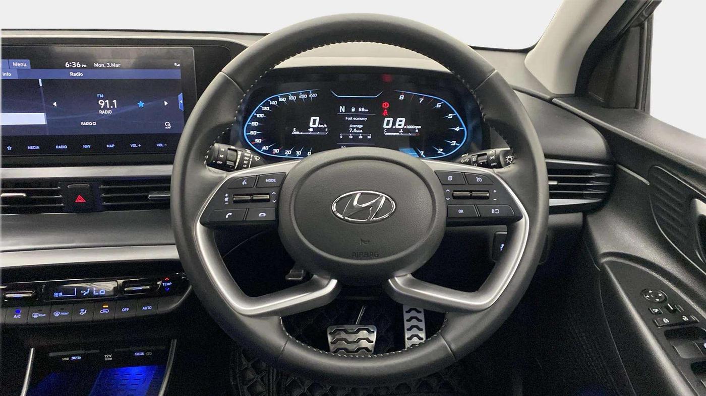 2023 Hyundai NEW I20 ASTA (O) 1.0 TURBO GDI DCT, Petrol, Automatic, 3,558 km, Steering Wheel Close Up