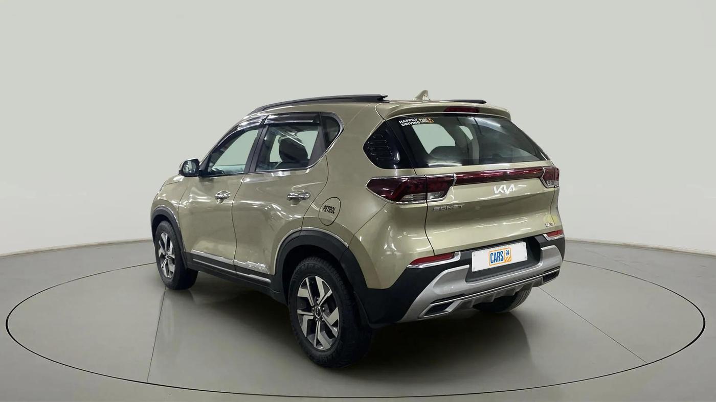 2021 KIA SONET HTX 1.0 IMT, Petrol, Manual, 9,575 km, Left Back Diagonal
