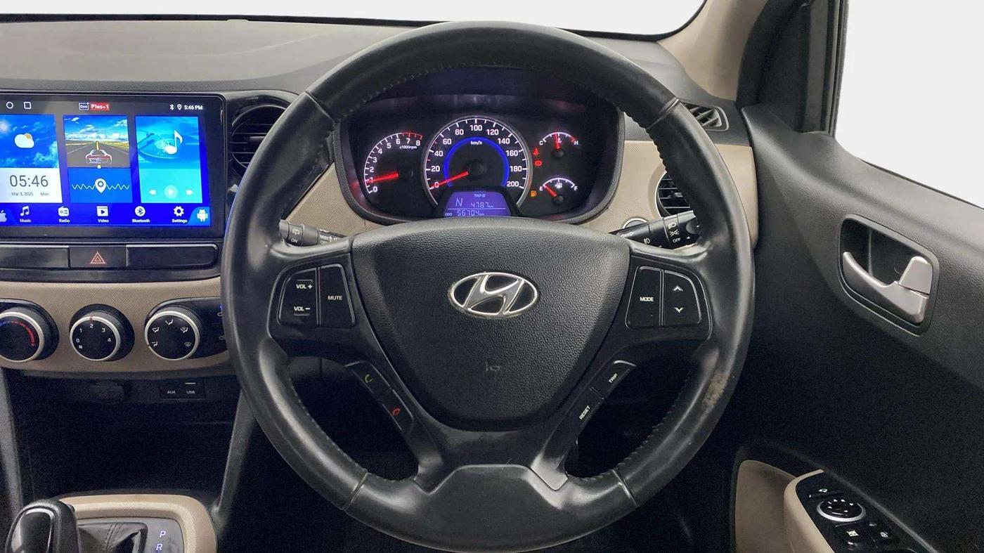 2016 Hyundai Grand i10 ASTA AT 1.2 KAPPA VTVT, Petrol, Automatic, 56,791 km, Steering Wheel Close Up