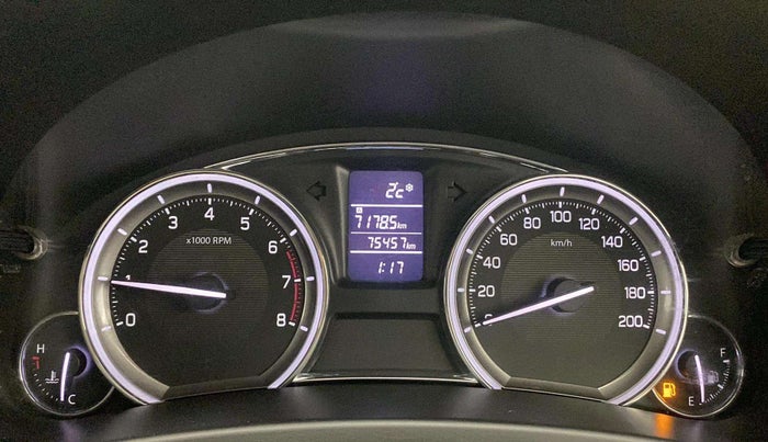 2014 Maruti Ciaz ZXI, Petrol, Manual, 75,411 km, Odometer Image