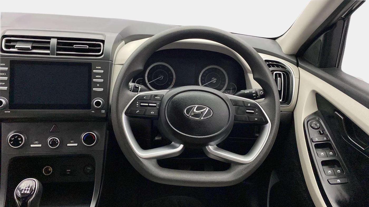 2021 Hyundai Creta EX 1.5 PETROL, Petrol, Manual, 27,381 km, Steering Wheel Close Up
