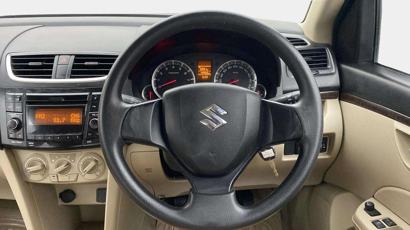 2015 Maruti Swift Dzire VXI, Petrol, Manual, 50,210 km, Steering Wheel Close Up