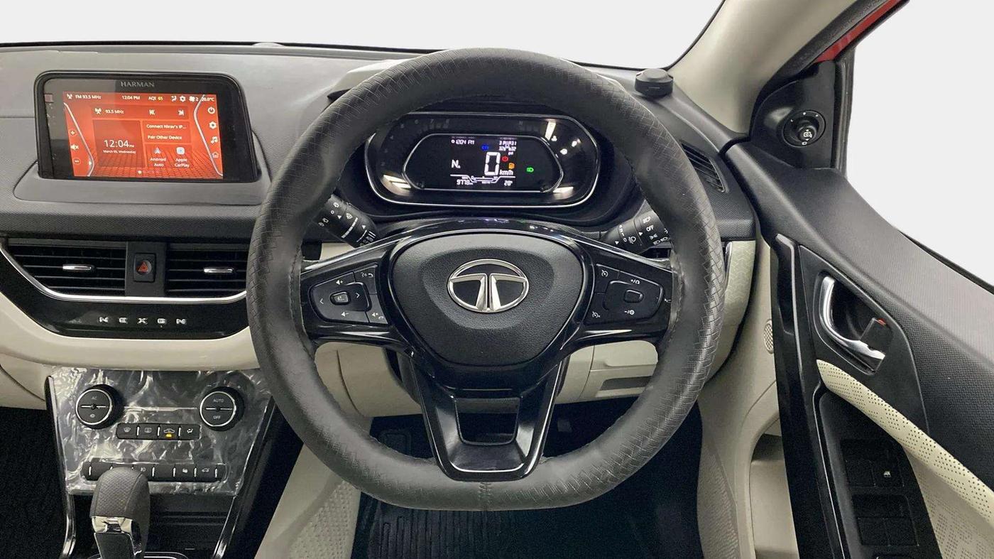 2023 Tata NEXON XZA PLUS LUXURY SUNROOF PETROL, Petrol, Automatic, 9,885 km, Steering Wheel Close Up