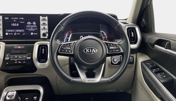 2021 KIA SONET HTX 1.0 IMT, Petrol, Manual, 55,321 km, Steering Wheel Close Up