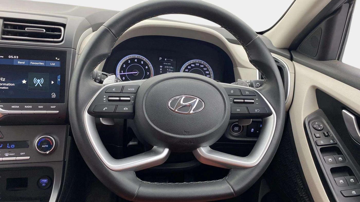 2021 Hyundai Creta SX IVT 1.5 PETROL, Petrol, Automatic, 16,518 km, Steering Wheel Close Up
