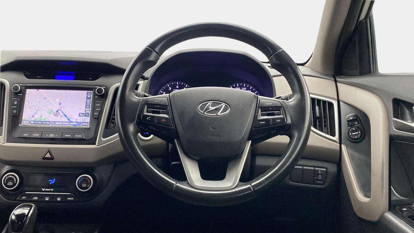 2017 Hyundai Creta SX PLUS AT 1.6 PETROL, Petrol, Automatic, 71,916 km, Steering Wheel Close Up