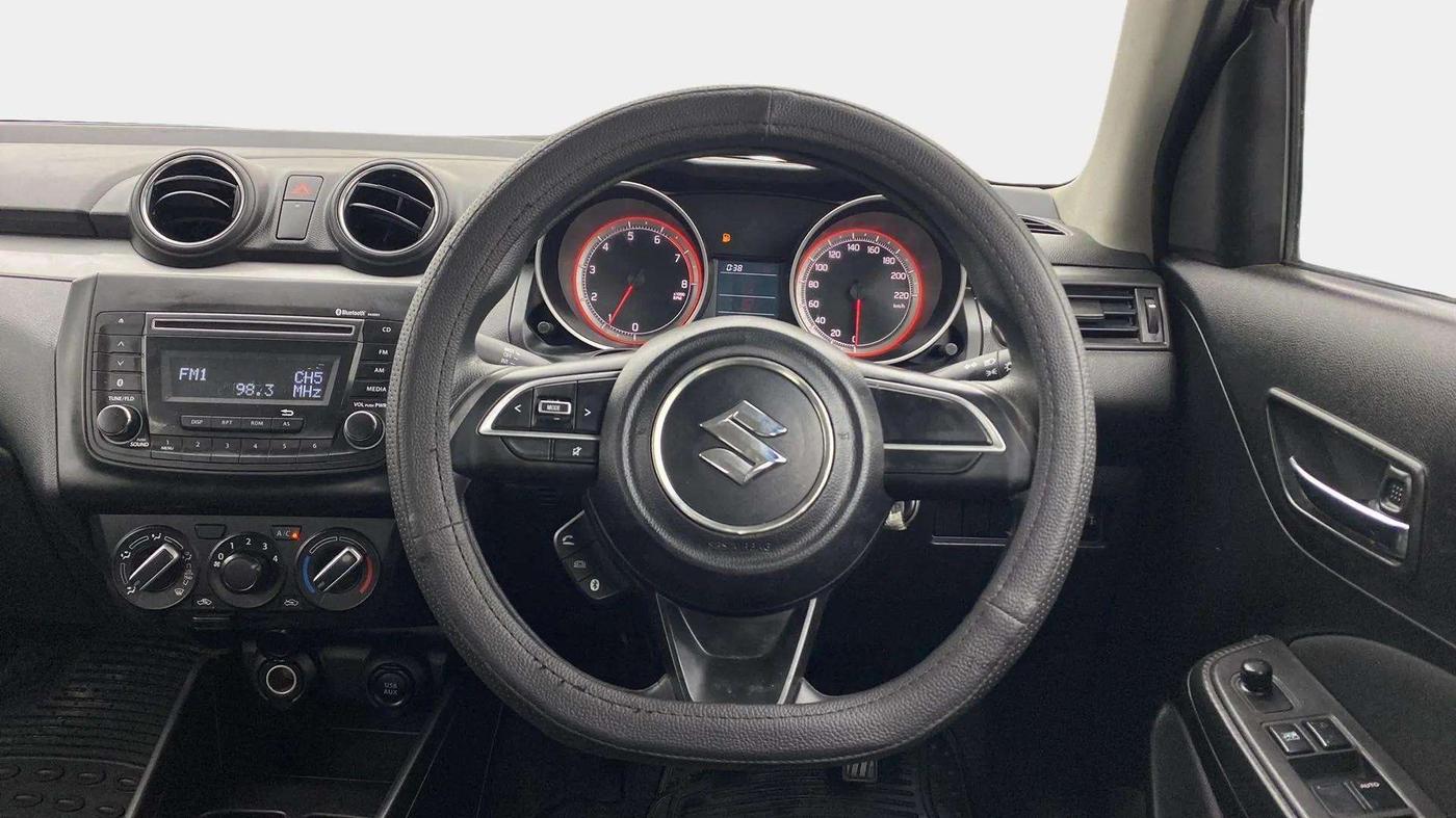 2018 Maruti Swift VXI, Petrol, Manual, 50,365 km, Steering Wheel Close Up