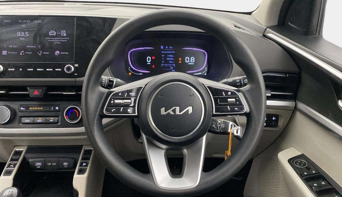 2023 KIA CARENS  PRESTIGE 1.5 TURBO PETROL IMT 7 STR , Petrol, Manual, 22,379 km, Steering Wheel Close Up