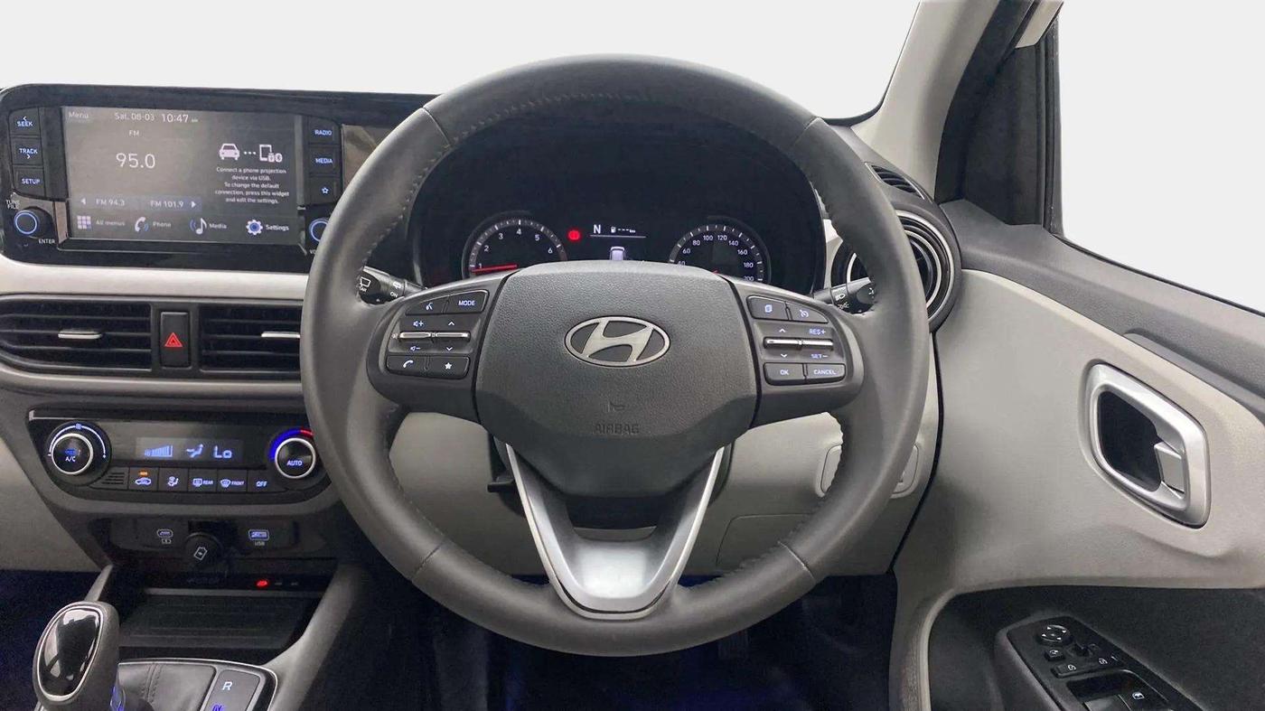 2023 Hyundai GRAND I10 NIOS ASTA AMT 1.2 KAPPA VTVT, Petrol, Automatic, 9,743 km, Steering Wheel Close Up