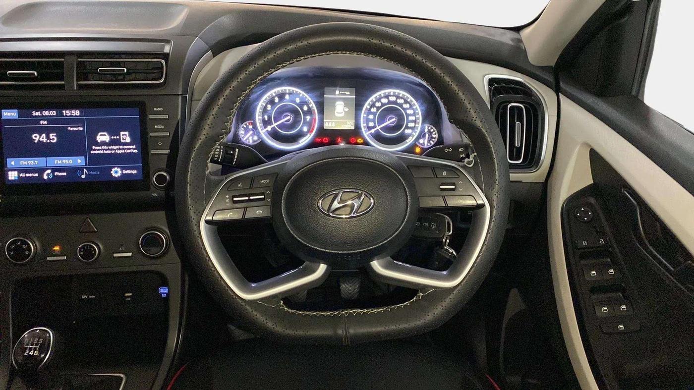 2023 Hyundai Creta EX 1.5 PETROL, Petrol, Manual, 12,100 km, Steering Wheel Close Up