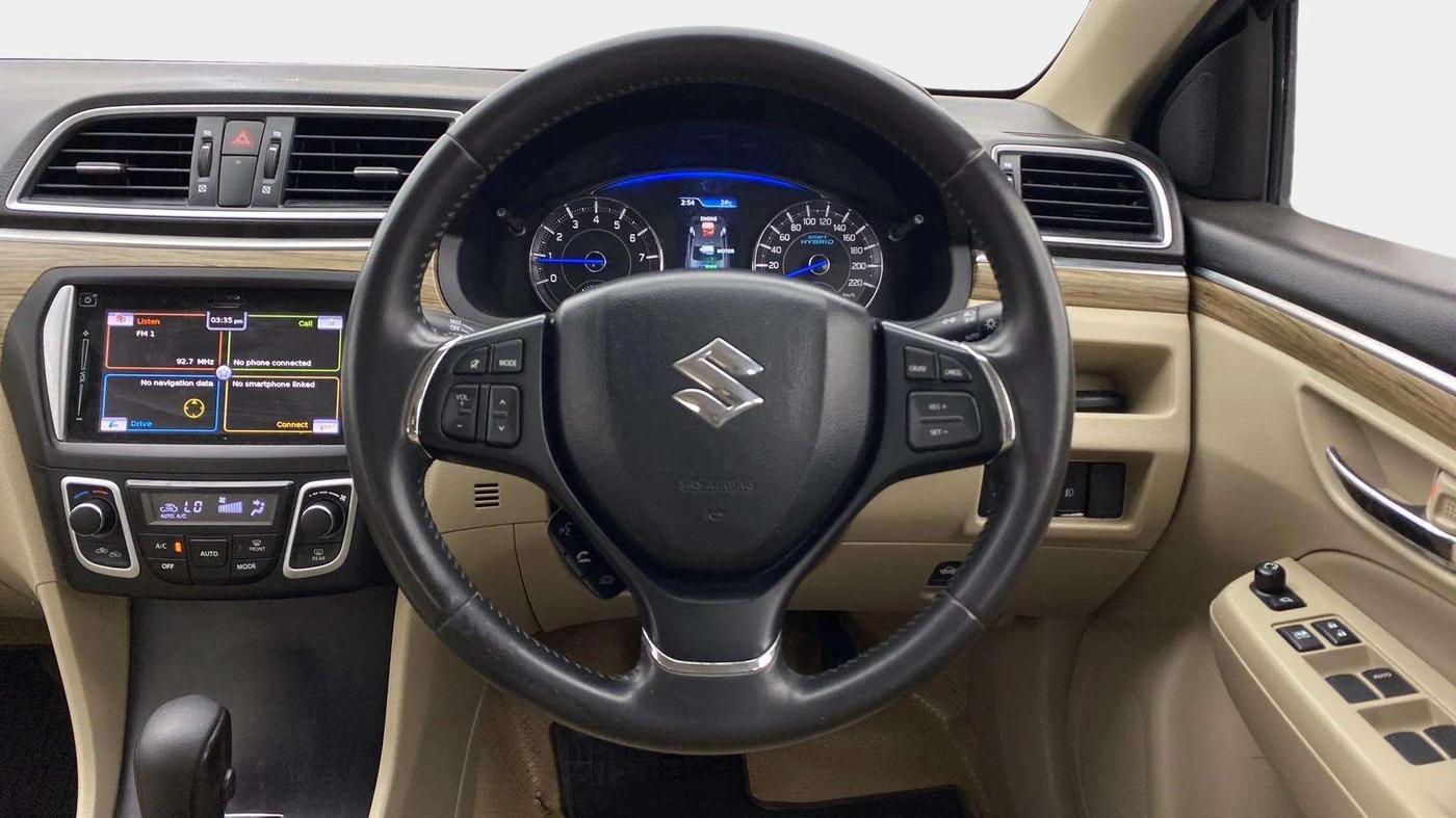 2019 Maruti Ciaz ALPHA  AT 1.5 SHVS PETROL, Petrol, Automatic, 55,797 km, Steering Wheel Close Up