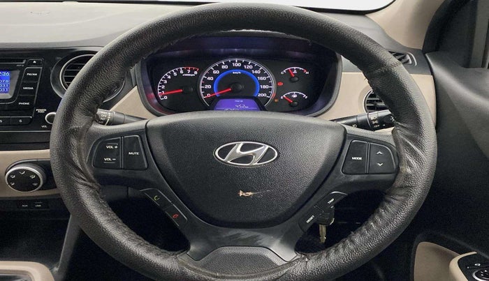 2015 Hyundai Grand i10 SPORTZ 1.2 KAPPA VTVT, Petrol, Manual, 15,719 km, Steering Wheel Close Up