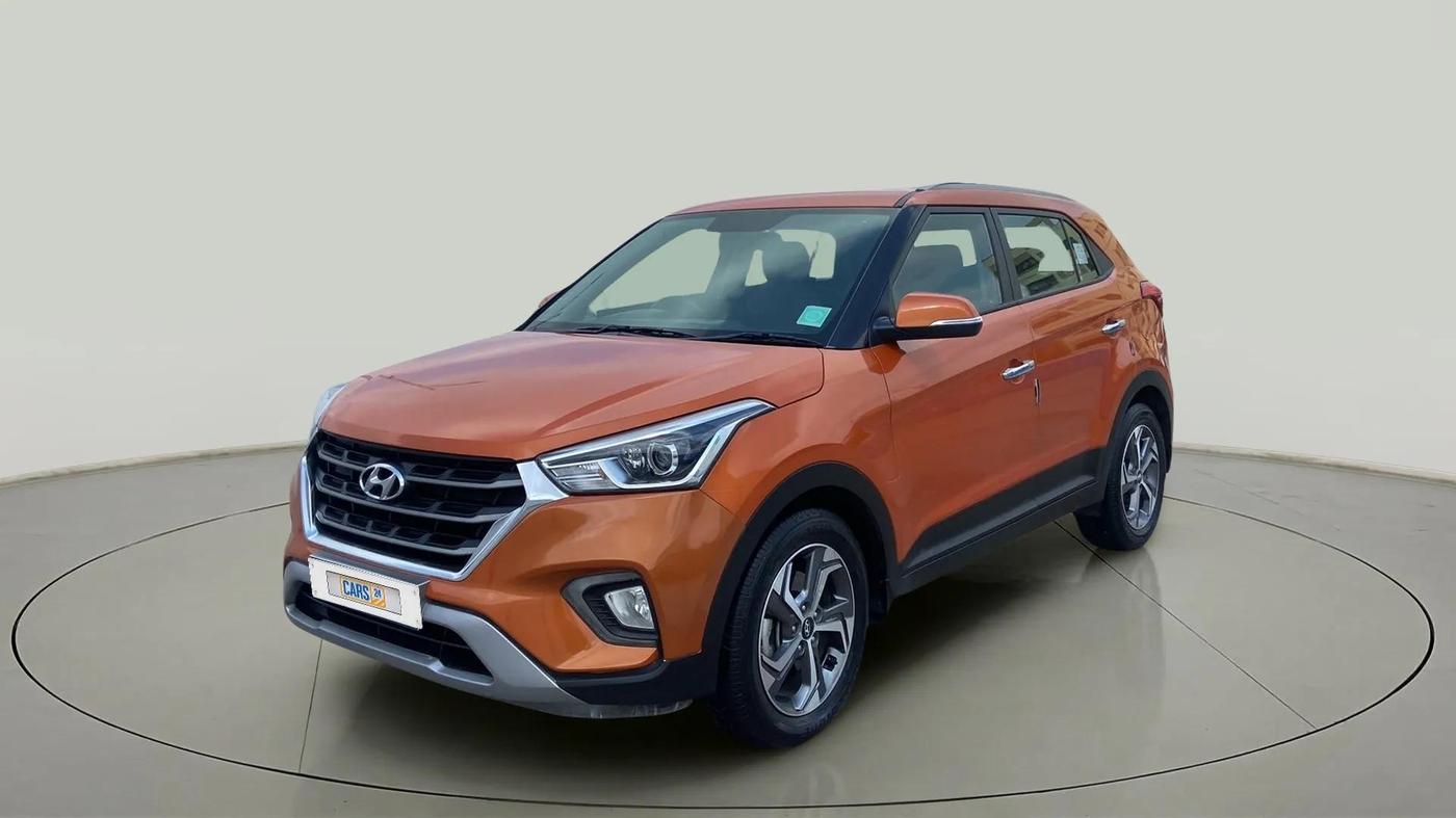 2019 Hyundai Creta SX AT 1.6 PETROL, Petrol, Automatic, 25,712 km, Left Front Diagonal