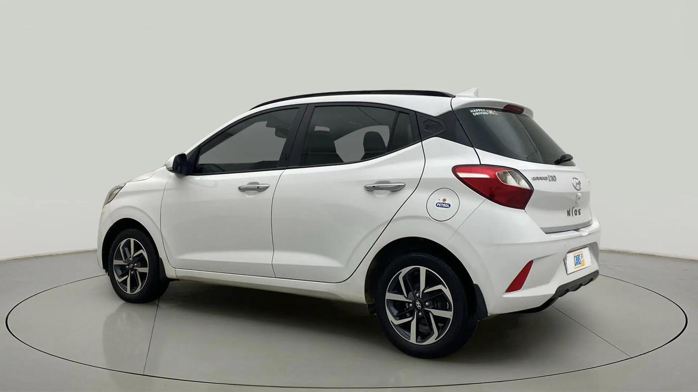 2021 Hyundai GRAND I10 NIOS ASTA AMT 1.2 KAPPA VTVT, Petrol, Automatic, 27,410 km, Left Back Diagonal
