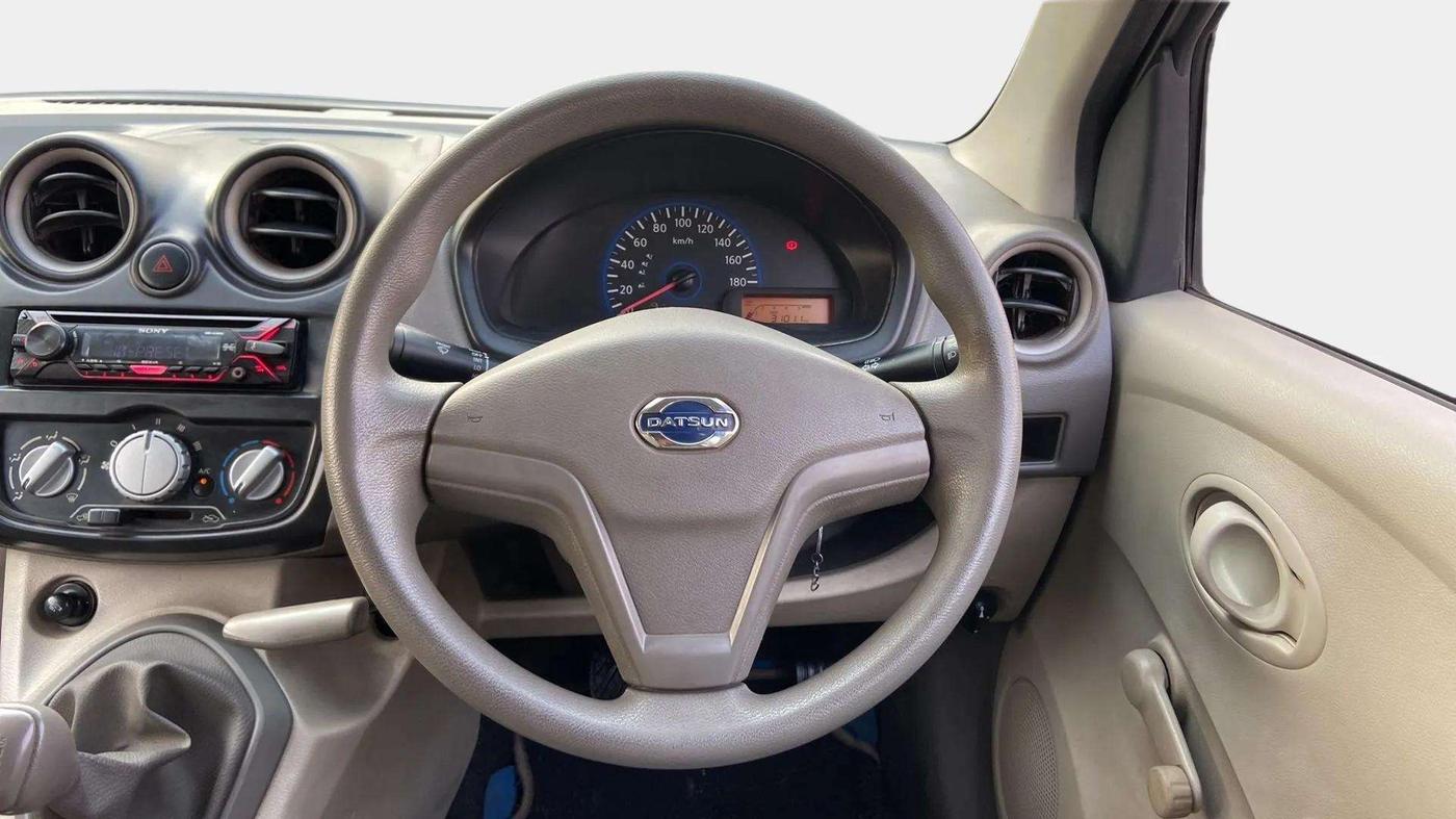 2018 Datsun Go A, Petrol, Manual, 31,000 km, Steering Wheel Close Up