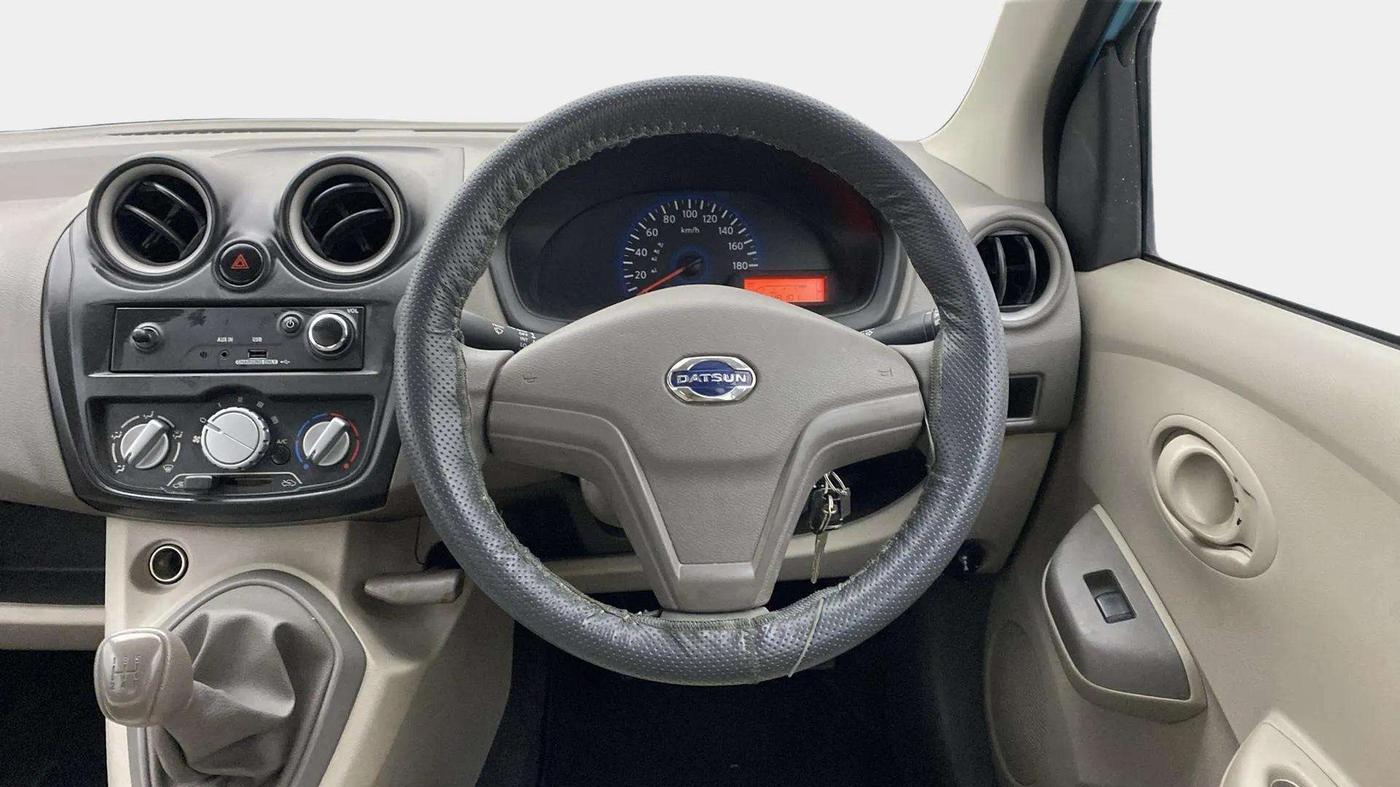 2015 Datsun Go T, Petrol, Manual, 48,184 km, Steering Wheel Close Up