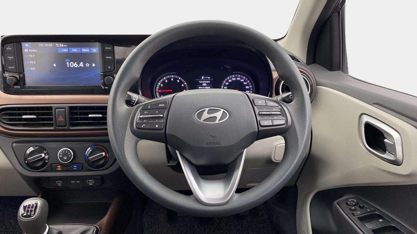 2023 Hyundai AURA SX 1.2, Petrol, Manual, 22,285 km, Steering Wheel Close Up