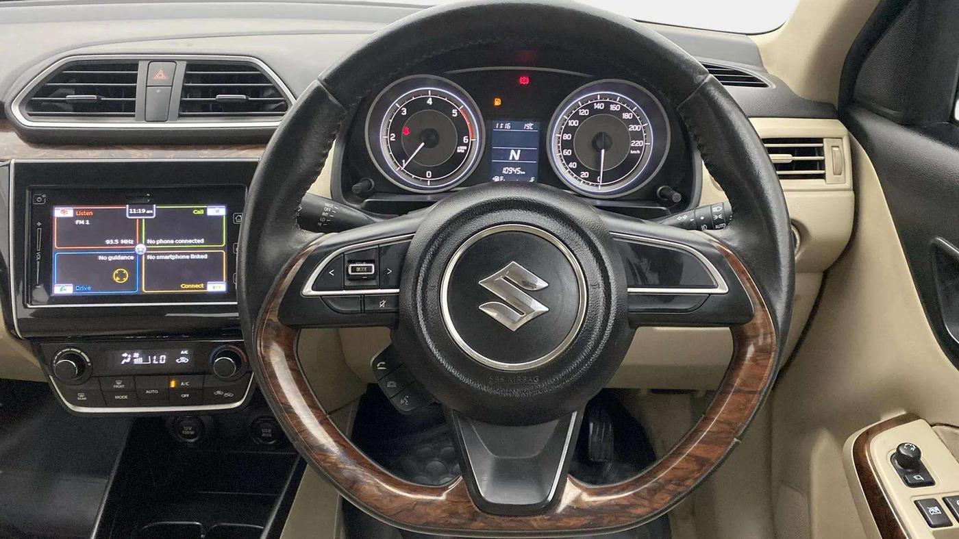 2017 Maruti Dzire ZDI PLUS AMT, Diesel, Automatic, 11,330 km, Steering Wheel Close Up