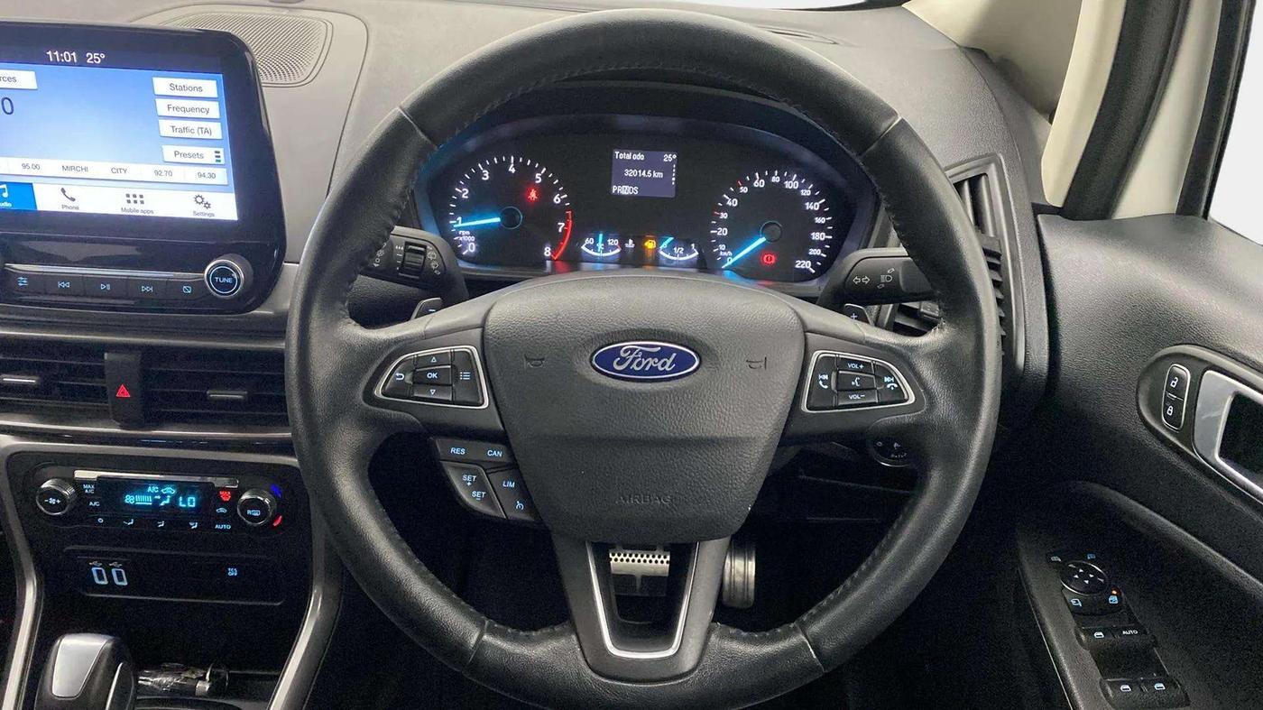2019 Ford Ecosport TITANIUM + 1.5L PETROL AT, Petrol, Automatic, 31,992 km, Steering Wheel Close Up
