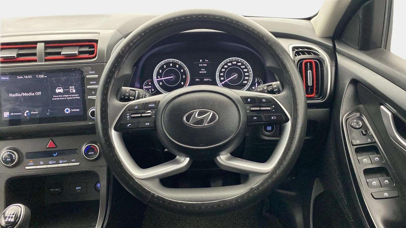 2023 Hyundai Creta S PLUS KNIGHT 1.5 PETROL, Petrol, Manual, 20,399 km, Steering Wheel Close Up