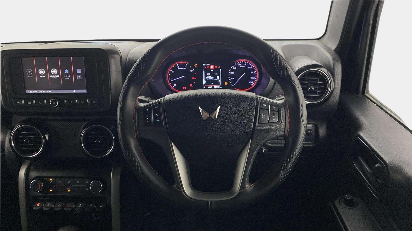 2023 Mahindra Thar LX P 2WD AT HT, Petrol, Automatic, 22,131 km, Steering Wheel Close Up