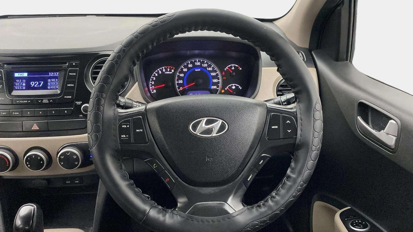 2014 Hyundai Grand i10 ASTA AT 1.2 KAPPA VTVT, Petrol, Automatic, 53,073 km, Steering Wheel Close Up