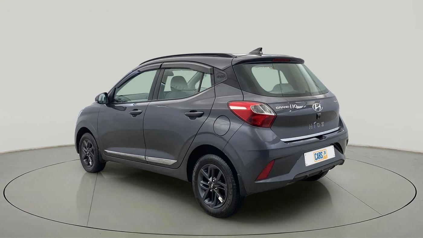 2021 Hyundai GRAND I10 NIOS SPORTZ AMT 1.2 KAPPA VTVT, Petrol, Automatic, 30,797 km, Left Back Diagonal