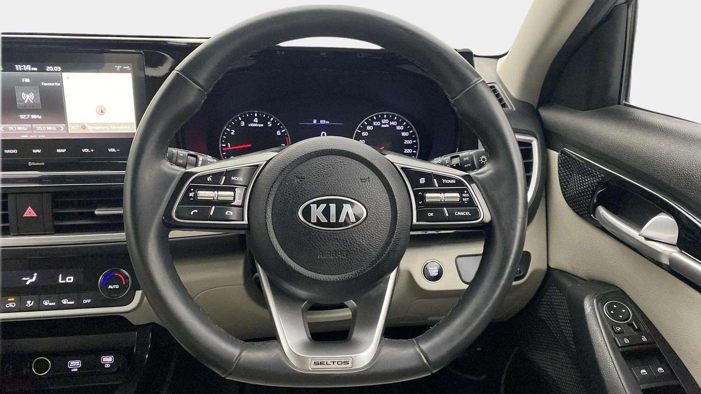 2021 KIA SELTOS HTX 1.5 PETROL, Petrol, Manual, 23,686 km, Steering Wheel Close Up