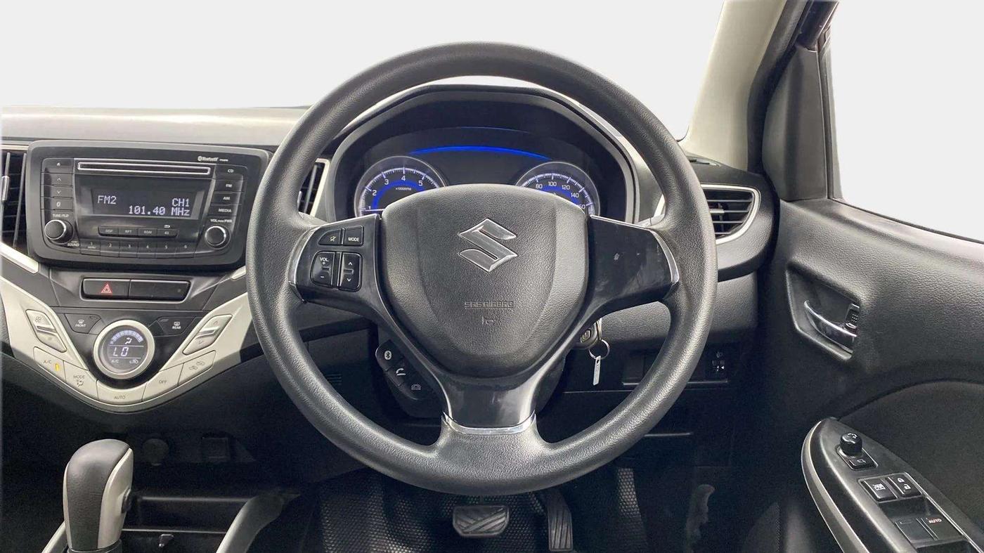 2017 Maruti Baleno DELTA CVT PETROL 1.2, Petrol, Automatic, 35,246 km, Steering Wheel Close Up