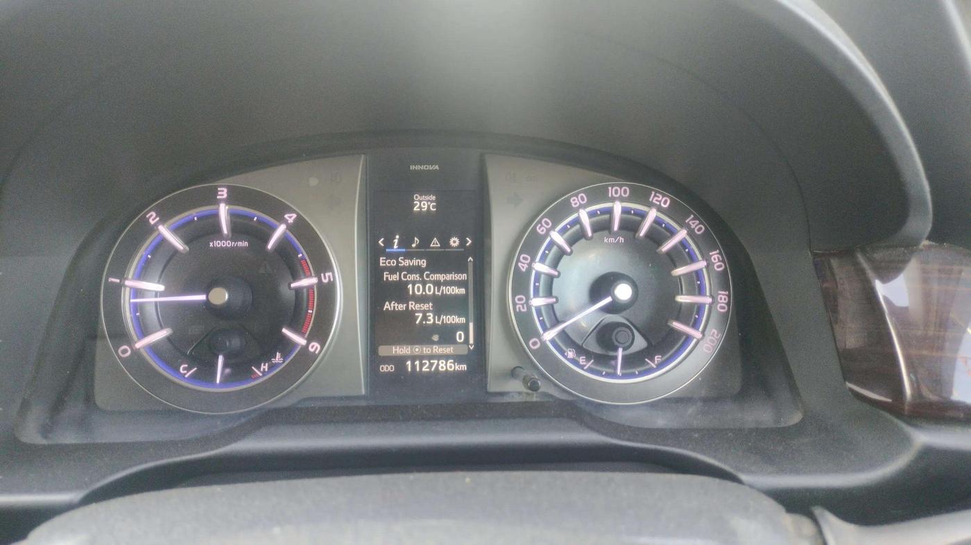 2021 Toyota Innova Crysta 2.4 VX 7 STR, Diesel, Manual, 1,12,786 km, Odometer Image