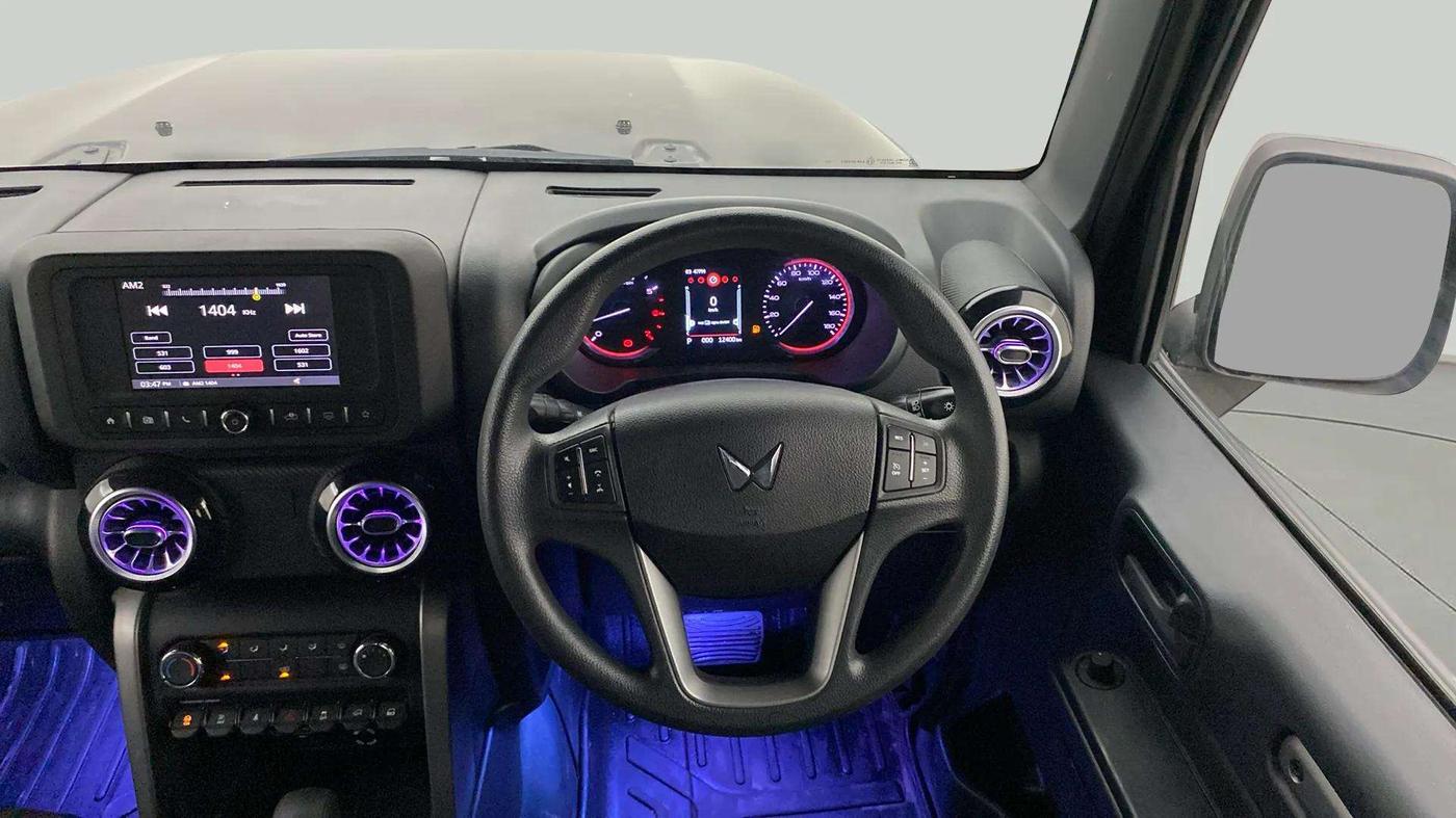 2023 Mahindra Thar LX P 2WD AT HT, Petrol, Automatic, 12,376 km, Steering Wheel Close Up