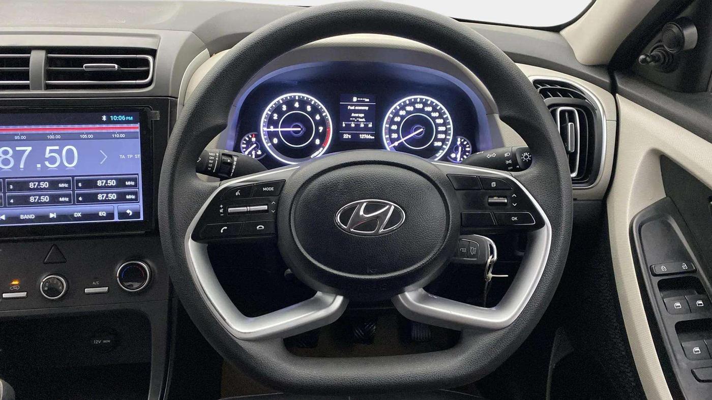 2022 Hyundai Creta E 1.5 PETROL, Petrol, Manual, 12,765 km, Steering Wheel Close Up
