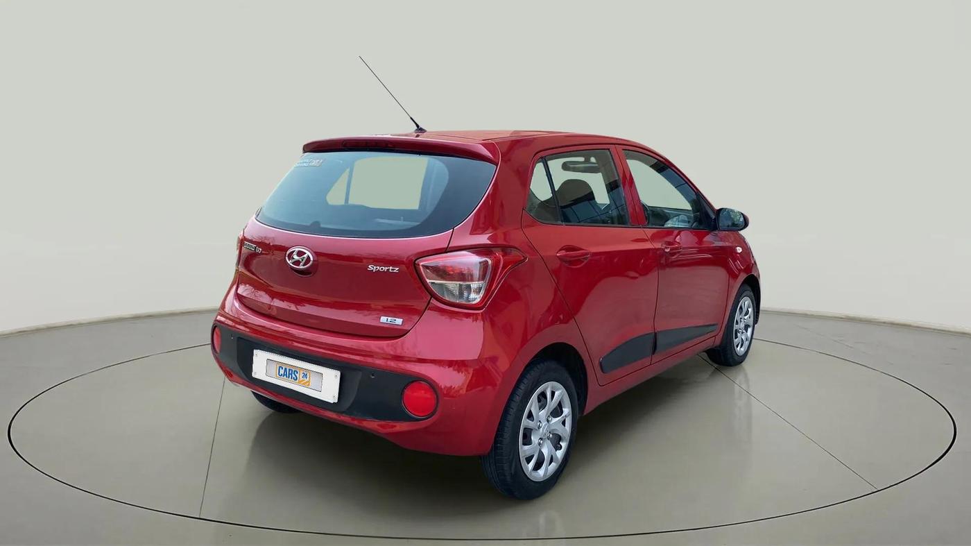 2017 Hyundai Grand i10 SPORTZ 1.2 KAPPA VTVT, Petrol, Manual, 75,228 km, Right Back Diagonal