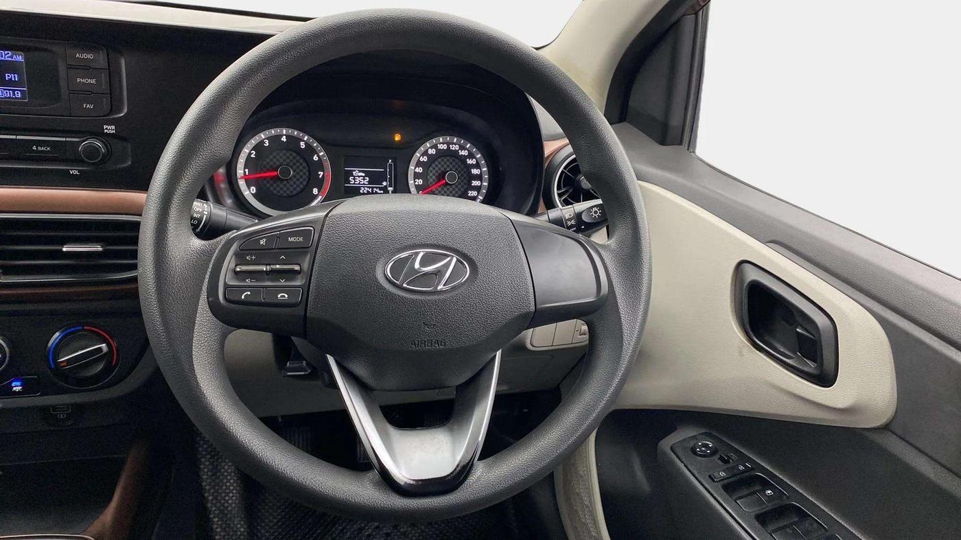 2020 Hyundai AURA S 1.2, Petrol, Manual, 22,613 km, Steering Wheel Close Up