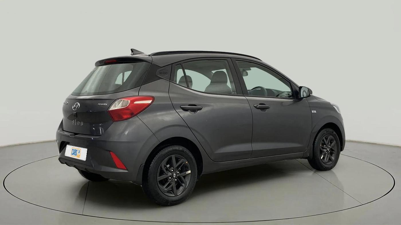 2021 Hyundai GRAND I10 NIOS SPORTZ AMT 1.2 KAPPA VTVT, Petrol, Automatic, 36,979 km, Right Back Diagonal