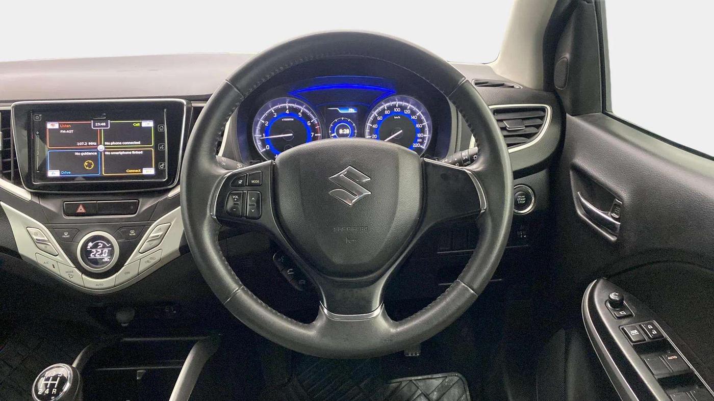 2018 Maruti Baleno ALPHA PETROL 1.2, Petrol, Manual, 52,698 km, Steering Wheel Close Up
