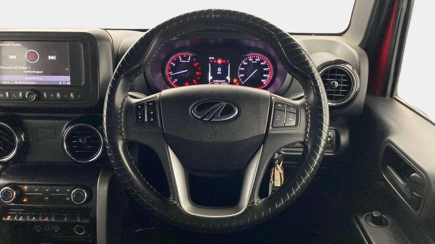 2020 Mahindra Thar LX D AT 4WD HT, Diesel, Automatic, 76,179 km, Steering Wheel Close Up
