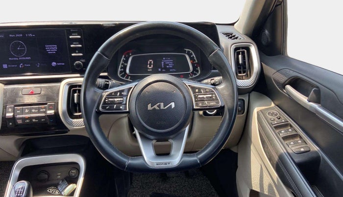 2021 KIA SONET HTX 1.0 IMT, Petrol, Manual, 66,033 km, Steering Wheel Close Up