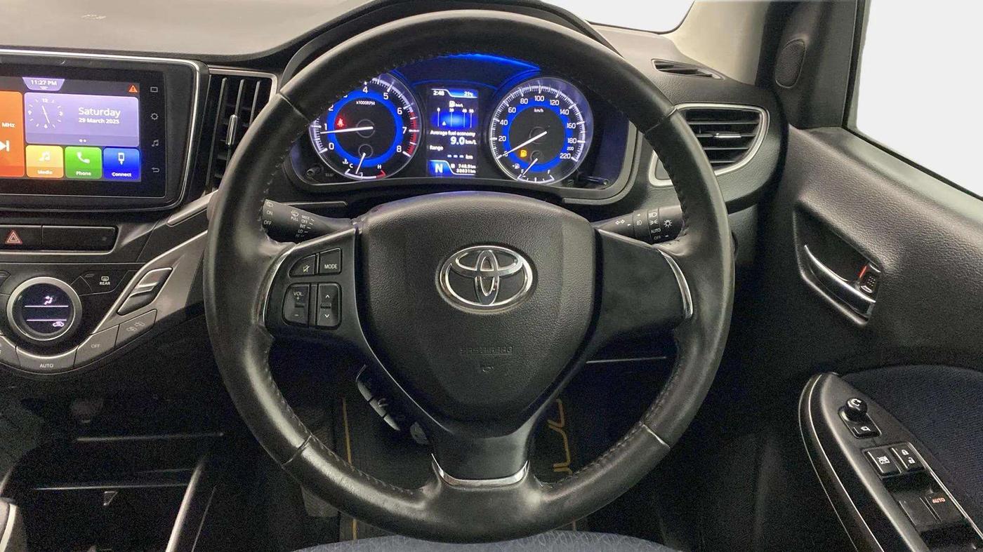 2019 Toyota Glanza V CVT, Petrol, Automatic, 37,994 km, Steering Wheel Close Up