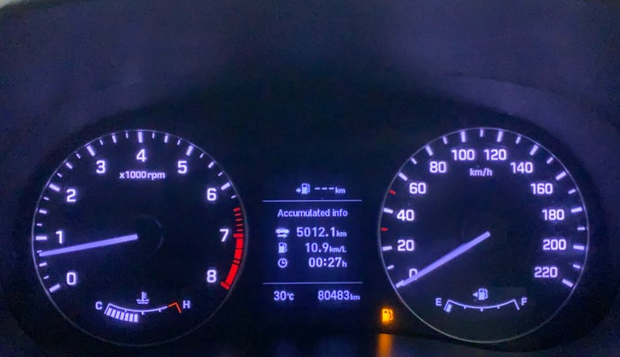2018 Hyundai Creta SX (O) 1.6 PETROL, Petrol, Manual, 80,751 km, Odometer Image