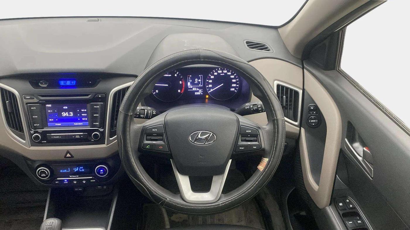 2017 Hyundai Creta SX 1.6 DIESEL, Diesel, Manual, 30,884 km, Steering Wheel Close Up